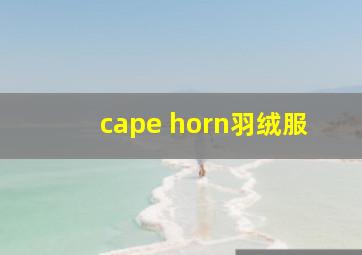 cape horn羽绒服